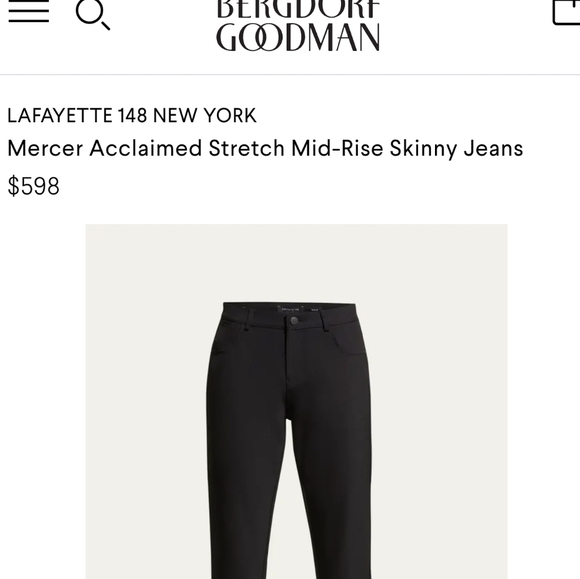 Lafayette 148 New York Mercer Acclaimed Stretch Mid-Rise Skinny Jeans Size 12 - Picture 6 of 9